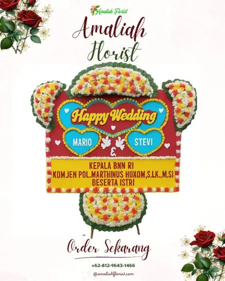 Papan Bunga Pernikahan Bondifuar